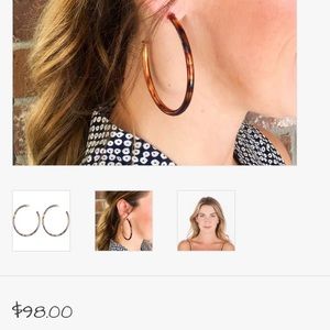 Shelia fajl burnished gold hoops. NEVER WORN